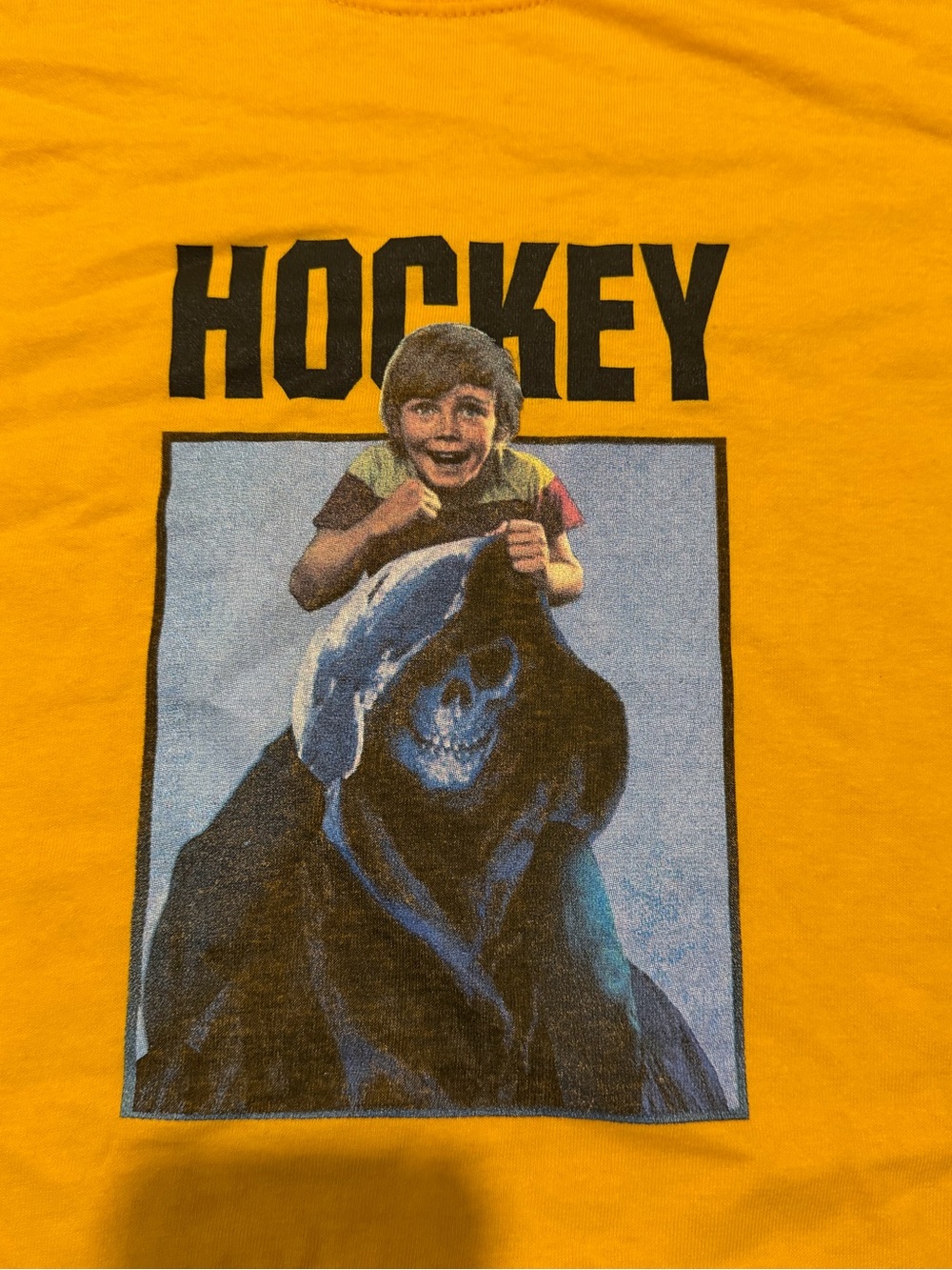 Hockey Death Yellow T-Shirt Size XL Men